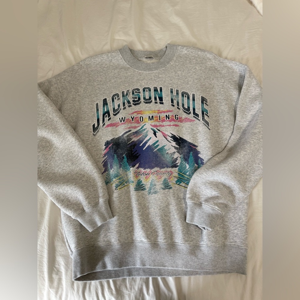 Abercrombie oversized Jackson Hole crewneck